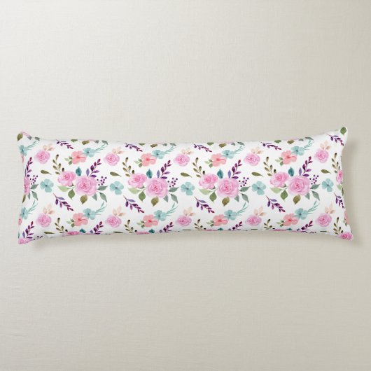 Coussins Longs Aquarelle rose (Dos)