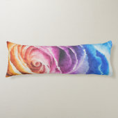Coussins Longs Aquarelle Rose arc-en-ciel (Devant)