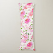 Coussins Longs Aquarelle rose Motif de jardin Floral (Devant (Vertical))