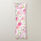 Coussins Longs Aquarelle rose Motif de jardin Floral (Dos (Vertical))