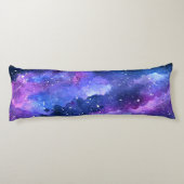 Coussins Longs Aquarelle Universe de l'espace galaxique violet (Dos)