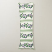 Coussins Longs Aquarelle violettes et rayures (Devant (Vertical))