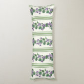 Coussins Longs Aquarelle violettes et rayures (Dos (Vertical))