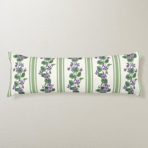 Coussins Longs Aquarelle violettes et rayures