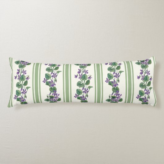 Coussins Longs Aquarelle violettes et rayures (Devant)