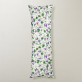 Coussins Longs Aquarelles violettes sur blanc cassé (Dos (Vertical))