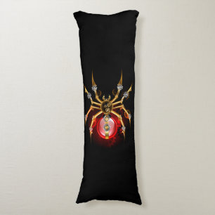 Coussins Longs Araignée en vapeur noire