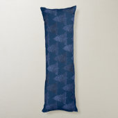 Coussins Longs Arbre de Noël Moody | Classy Dark Navy Bleu (Dos (Vertical))
