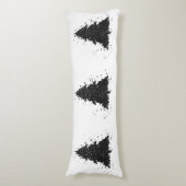 Coussins Longs Arbre de Noël Moody | Onyx Silvery Black Splatter (Devant (Vertical))