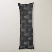 Coussins Longs Arbre de Noël Moody | Onyx Silvery Black Splatter (Dos (Vertical))