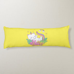 Coussins Longs Arc en arc-en-ciel Imprimer Kitten Oreiller corps