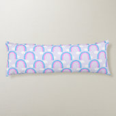 Coussins Longs Arc-en-ciel avec nuage lilas (Dos)