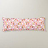 Coussins Longs Arc-en-ciel avec rose nuage (Dos)