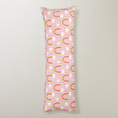 Coussins Longs Arc-en-ciel avec rose nuage (Dos (Vertical))