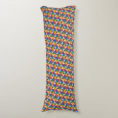 Coussins Longs Arc-en-ciel, Brown, rose et bleu (Devant (Vertical))