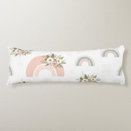 Coussins Longs Arc-en-ciel&Fleurs (Devant)