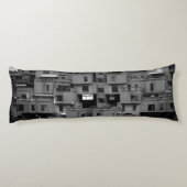 Coussins Longs Architectural noir et blanc (Dos)