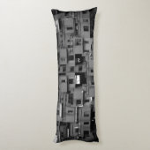 Coussins Longs Architectural noir et blanc (Dos (Vertical))