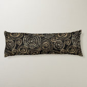Coussins Longs Argent d'or noir moderne (Dos)