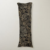 Coussins Longs Argent d'or noir moderne (Devant (Vertical))