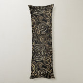 Coussins Longs Argent d'or noir moderne (Dos (Vertical))