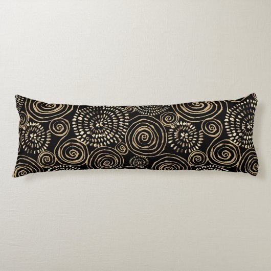 Coussins Longs Argent d'or noir moderne (Devant)