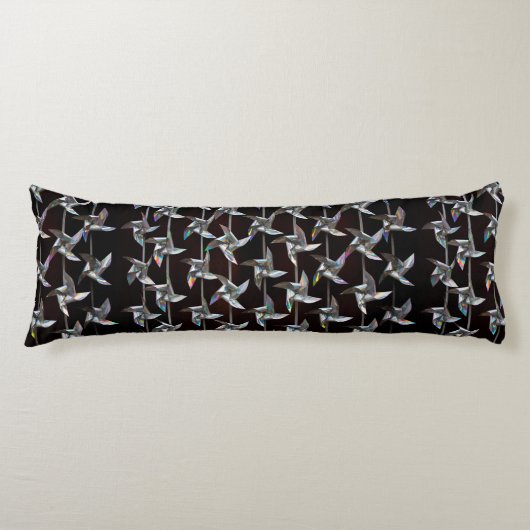 Coussins Longs Argent iridescente mouvement torsion puissance du  (Devant)