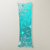 Coussins Longs Arrière - plan à huile Turquoise de la menthe (Devant (Vertical))