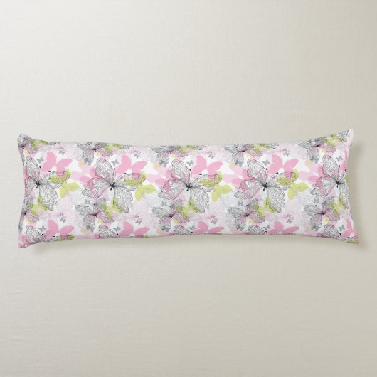 Coussins Longs Arrière - plan avec le papillon (Dos)