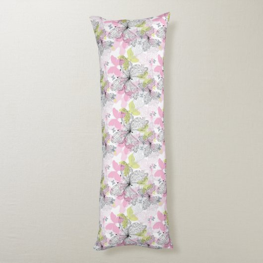 Coussins Longs Arrière - plan avec le papillon (Dos (Vertical))