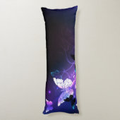 Coussins Longs Arrière - plan avec papillons de nuit (Dos (Vertical))