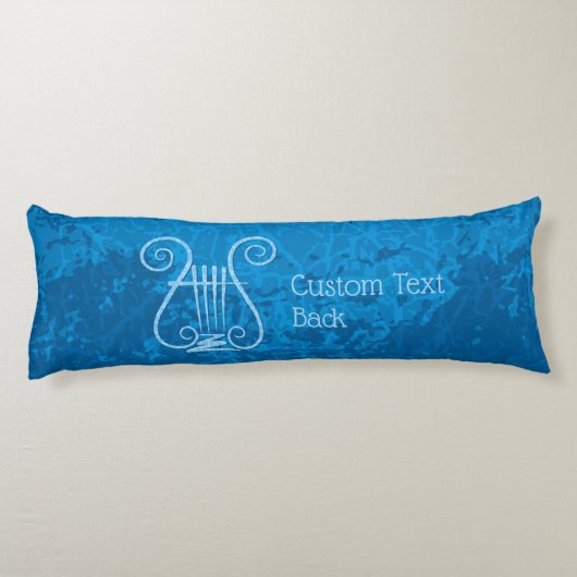 Coussins Longs Arrière - plan Blue Lyre (Dos)