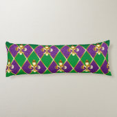 Coussins Longs Arrière - plan de bijoux Mardi Gras (Dos)