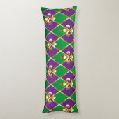 Coussins Longs Arrière - plan de bijoux Mardi Gras (Dos (Vertical))