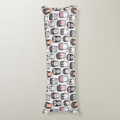 Coussins Longs arrière - plan d'illustration d'oiseau de pingouin (Devant (Vertical))