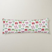 Coussins Longs arrière - plan en pastel de hibou de couleur de (Dos)