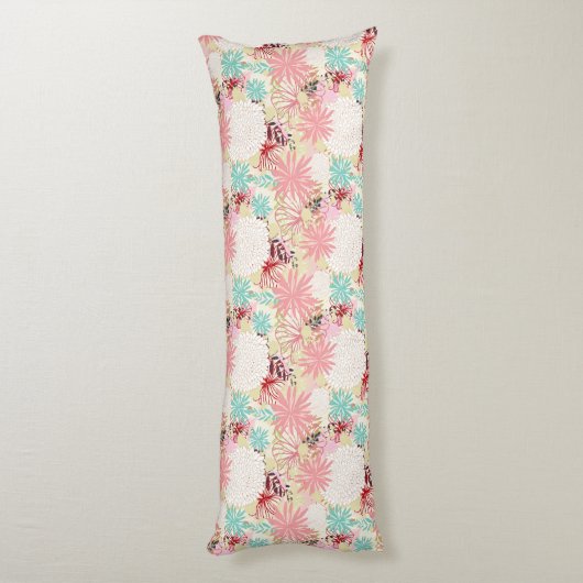 Coussins Longs Arrière - plan floral 4 (Dos (Vertical))