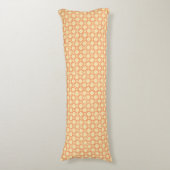 Coussins Longs arrière - plan orange et blanc avec motif (Devant (Vertical))