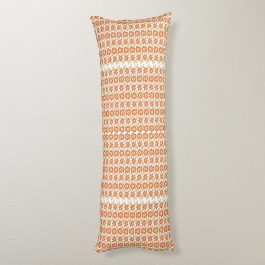 Coussins Longs Arrière - plan rayé orange et blanc avec (Dos (Vertical))