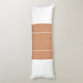 Coussins Longs arrière - plan rayé orange et blanc avec petit (Dos (Vertical))