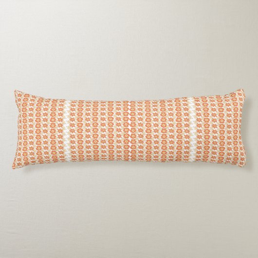 Coussins Longs arrière - plan rayé orange et blanc avec petit (Devant)