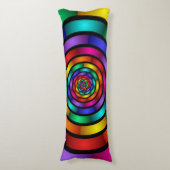 Coussins Longs Arrondi et psychédélique coloré Art moderne fracta (Devant (Vertical))