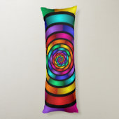 Coussins Longs Arrondi et psychédélique coloré Art moderne fracta (Dos (Vertical))