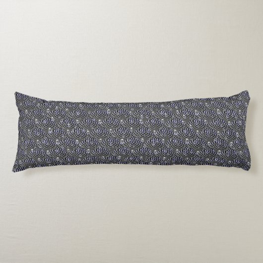 Coussins Longs Arrosage sur métal gris bleu (Devant)