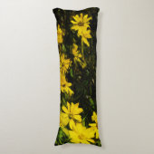 Coussins Longs Arrowleaf Fleur sauvage Jaune Arrowley Abstrait (Devant (Vertical))