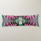 Coussins Longs Art Abstrait Fleur Rouge (Dos)