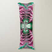 Coussins Longs Art Abstrait Fleur Rouge (Devant (Vertical))