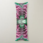 Coussins Longs Art Abstrait Fleur Rouge (Dos (Vertical))