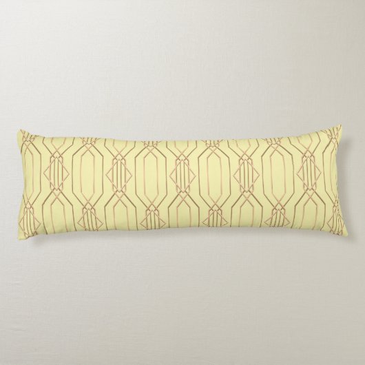 Coussins Longs Art Déco Buttecream & Gold (Dos)