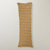 Coussins Longs Art Déco Fond d'écran Motif, Tan et Brown (Devant (Vertical))